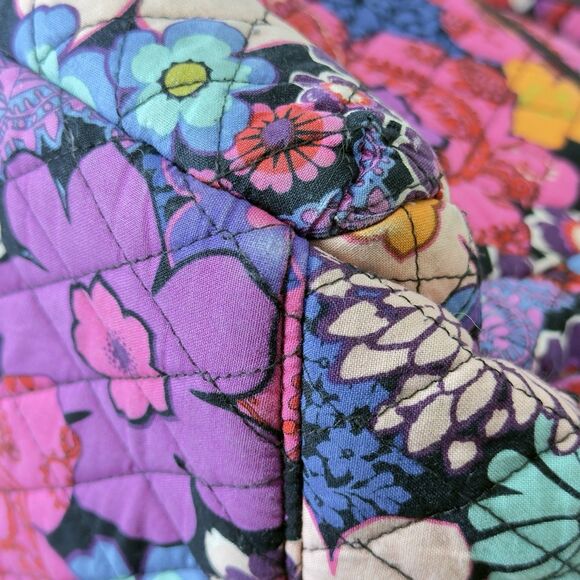 Vera Bradley Campus Backpack Floral Fiesta Laptop Multiple Compartments Logo Zip - Picture 9 of 11